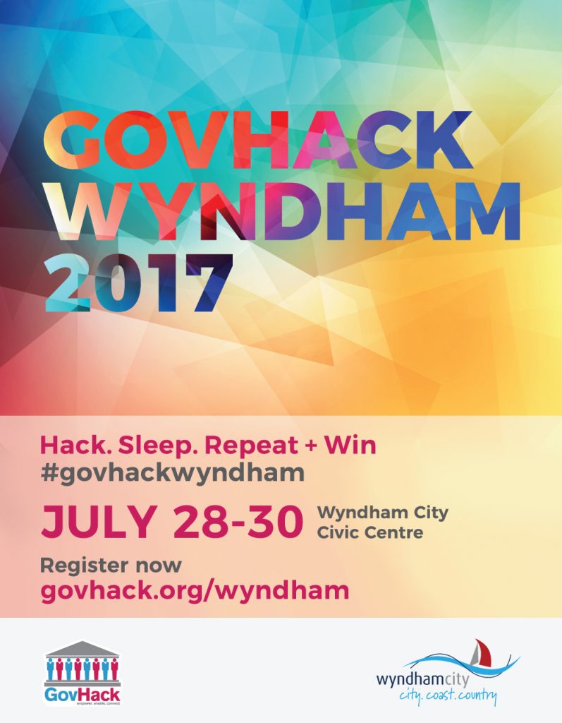 GovHack Wyndham 2017 branding design general poster