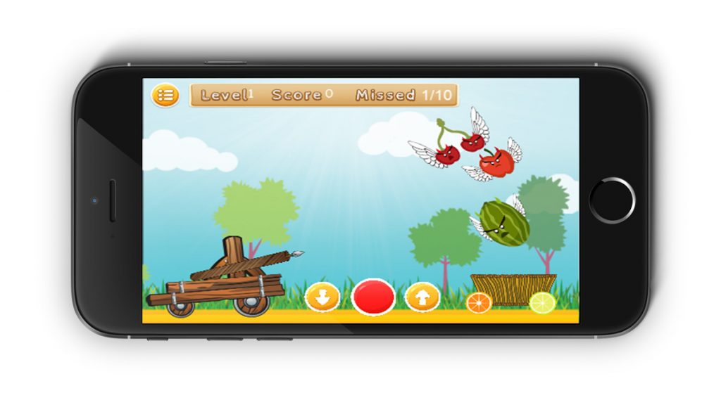 Grumpy Fruits mobile app design and development level 1